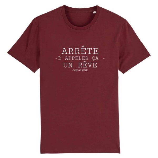 Arrête d'appeler ça un rêve c'est un plan - T-shirt Homme 100% Coton BIO